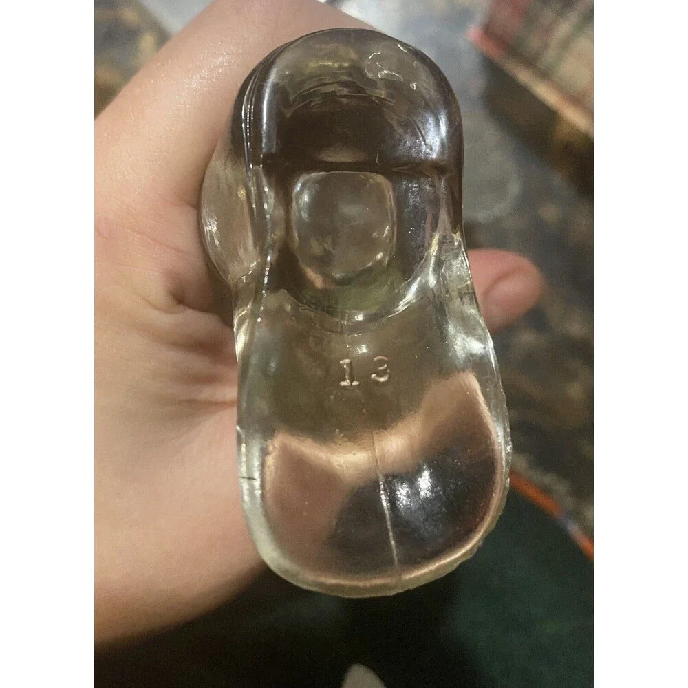 Vintage Glass Candy Container Boot